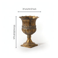 Pedestal Vase Tall Vase with Rim Rustic for Entryway, Living Room