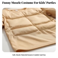 Includes Pants Fake Abs Costume Set Cosplay Boys Muscle Costume Realistic Look for Dress-up, Performance, Halloween
