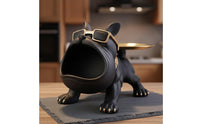 Canine Key Holder Ornament Light Luxury Design French Canine Statue Tray Multi-Functional Dog Figurine Key Holder for Entryway, Housewarming, Desktop