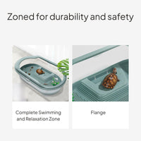Turtle Tank with Basking Platform, Easy Clean, Auto Filter
