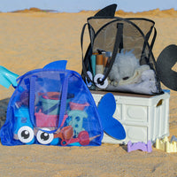 Large Mesh Beach Bag Large Beach Storage Tote Quick-Dry Mesh Tote with Handles for Pool