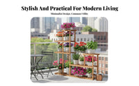 Railing Planter Holder Space-Saving Hanging Planter Rack Large Capacity Sturdy Construction for Apartment Dwellers, Patio, Fence