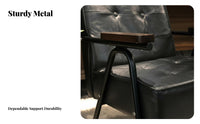 utilitarian Armchair With Armrests Accent Chair Minimalist Aesthetic for Readers