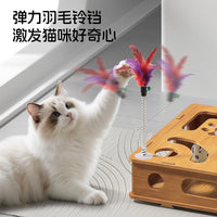 Cat Toy Puzzle Box with Wand and Balls for Interactive Play
