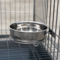 Stainless Steel Hanging Pet Bowl for Crate, Anti-Tip Food and Water Feeder