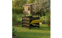 Compost Bin with Pull-out Door Open-Top Compost Bin with Door Spacious for Yard