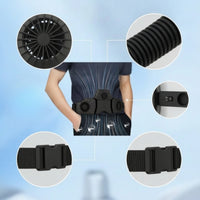 Handsunrestricted Wearable Belt Fan Slim Design Belt Fan Lightweight Compact for Commuters