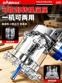 Angle Grinder Trimmer Conversion Head Accessories Woodworking Trimming Knife Straight Knife Round Corner Knife Slotting Auxiliary Tool Hand Grinder