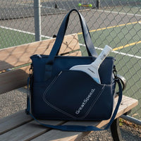 Pickleball Paddle Bag Holds 2 Paddles Pickleball Shoulder Bag Racket Sport Carrier Double Carry Straps Large Storage Capacity