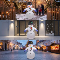 Inflatable Snowman Yard Snowman with Scarf Christmas Decoration Lawn Lightweight for Storefront