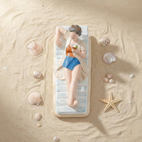 Girl Drinking Figurine Cute Coastal Girl Figurine Coastal Design for Bookshelf