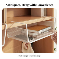 Under-Shelf Wire Basket No Drilling Required Under-Shelf Hanging Basket Sturdy