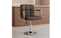 Adjustable Rotate Bar Stool Cushioned Seat Upholstered Counter Chair Modern Kitchen Island Stool Ergonomic Design for Cafe