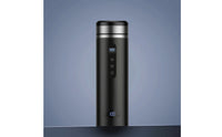 doubleUse Electric Heating Cup Digital Car Electric Heating Mug Compact Travel Kettle Stainless Steel for Travelers