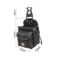 Reinforced Electrician Tool Pouch Heavy-Duty Tool Pouch with Belt Loop Compact Wear-Resistant for Electricians