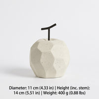 Living Room Decor Ceramic Fruit Figurine with Artfully Flawed Speckled Finish, Minimalist Design Kitchen Ornaments for TV Cabinet and Shelves