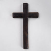Nordic Style Wooden Cross Charcoal Black Vintage Hanging Decoration