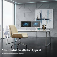Highspine-Supporting Ergonomic Chair Modern Minimalist Look Office Furniture Gliding Rolling Casters Adjustable Headrest