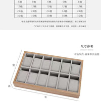 厂家直销竹木纹30位手表展示托盘看货陈列盘多功能收纳盘