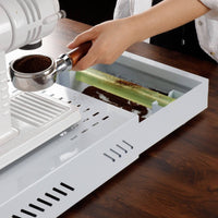 Large Capacity Drawer Knock Box Easy to Clean Espresso Knock Box Drawer Space Saving Espresso Grounds Disposal Bin Removable Bar for Baristas, Cafe