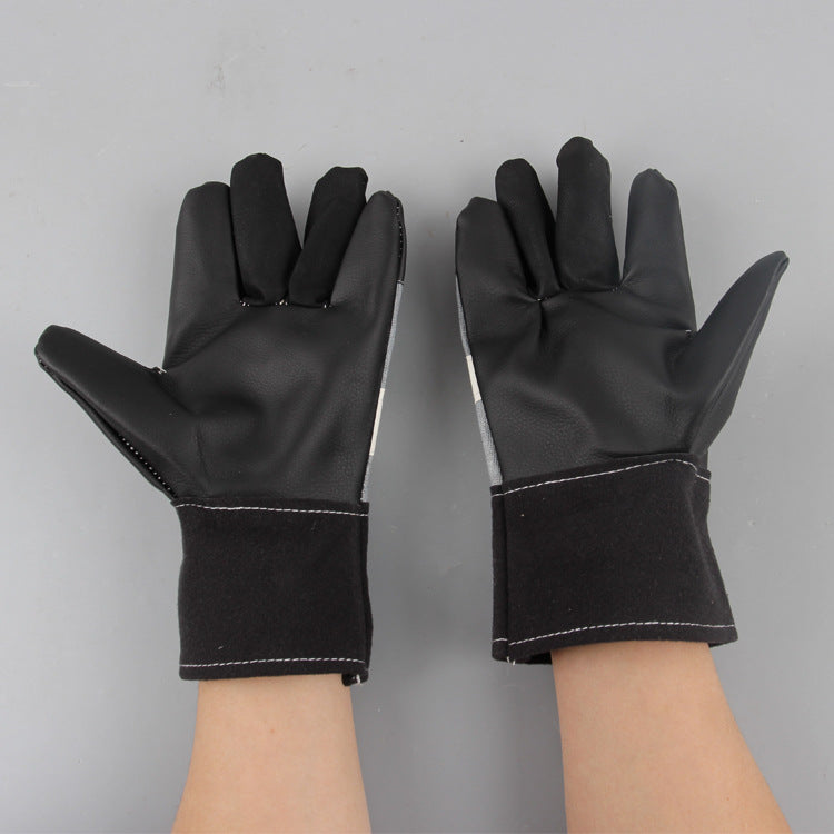 Durable Leather Work Gloves for Welding and Construction