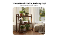 Multi-Tier Plant Stand adaptable Placement Tiered Wooden Plant Holder for Indoor