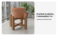 Wheeled Plant stand hardwood Wood Construction Pot Pedestal Multi-Purpose With Rolling Casters for Balcony