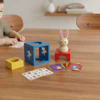 Focus Training Rabbit Shape Block Brain Teaser Early Learning Enchanting Box Shape Sorter Parent Child Play Children's Reasoning Brain Teaser Box Hand-Eye Coordination for Children, Toddlers, Home, Playroom, Preschool