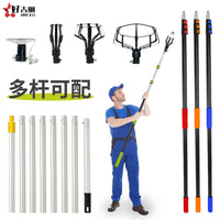 Multi-function Light Bulb Replacement Tool with Non-slip Silicone Clamp and Extendable Pole