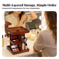 360 Rotating Makeup stand Space Saving Rotating Cosmetic rotating organizer Large Capacity