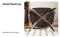 Upholstered Swivel Seat with Backrest Multifunctional for Dressing Room
