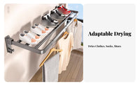 Foldable Wall Hanger Drillno-drill Installation for Closet, Apartment Dwellers