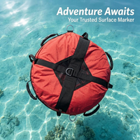 Surface Marker Buoy Scuba Diving, High Visibility Dive Flag, Inflatable Marker B #variant:Freediving Buoy
