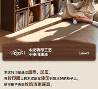 落地钢制格子柜木纹整墙落矮置物架地客厅自由组合收纳柜书柜