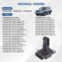 Mass Air Flow Sensor 1974002030 for Toyota Camry Corolla 4Runner