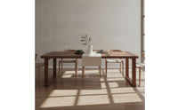 Rectangular Dining Table with Wooden Finish Modern Wooden Dining Table Brown Furniture Long for Apartment