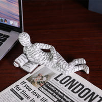 Nordic Resin Reading Figure Ornament for Home Study Decoration and Bookshelf Decor