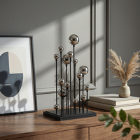 Tabletop Sculpture Aesthetic Geometric Sculpture Sleek Abstract Statue for Homeowners, Office