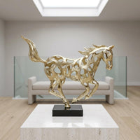 Metal Horse Sculpture Collectible Creature Statue Realistic