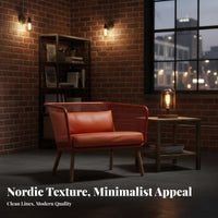 Wrought Iron Armchair Nordic Design Lounge Seating utilitarian design for partners