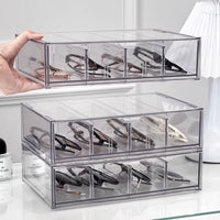 Multi-grid Eyeglass Storage Box for Sunglasses, Desk Drawer Organizer, Resin