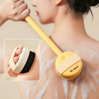 Soft-Bristled Bath Brush with Long Handle Nylon Back Scrubber with Long Handle Sturdy Detachable Shower Brush Portable for Adults