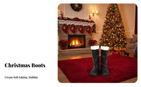 Christmas Santa Boot Toppers Timeless Black Look for Celebrations