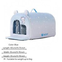 Dog Cooling House Zippered Dog Tunnel Bed Snowflake Print