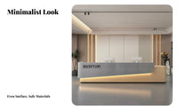 Modern Reception Desk Minimalist Design Office Welcome Desk S Modern Reception Counter with Light for Hoteliers, Retailers, Hotel Lobby, Salon