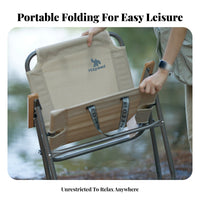 Low-Profile Folding Chair Foldable Portable Seating Lightweight for Picnic Spots