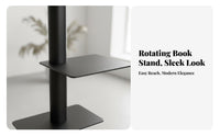 Rotating Bookshelf Unit Modern Industrial Design Vertical Rotating Shelf