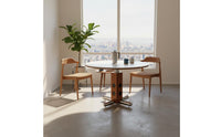 Sintered Stone Dining Table Scratch-Resistant Round Dining Table Home Furniture Space-Saving for Cafe