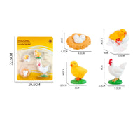 4 Pieces Molded Animal Life Cycle Toy Three-Dimensional Life Cycle Model Learning Educational Figures Realistic for Science Lessons