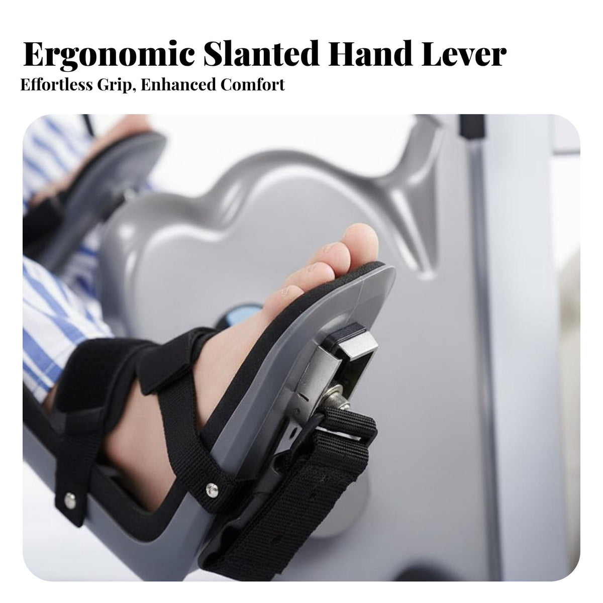 Active & Passive Modes Electric Rehabilitation Exerciser Adjustable Speed Motorized Pedal Exercise Device Forward & Backward Motion Limb Linkage Training Machine Timer Function for Elderly, Bedside